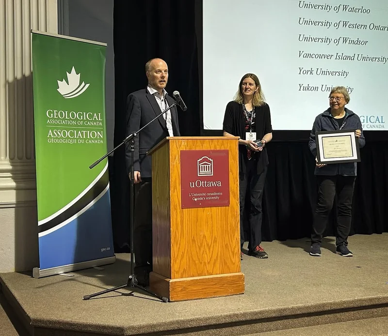 John was recently in Ottawa and received the W.W. Hutchison Medal! Thank you Geological Association of Canada 🇨🇦 ⚒️
